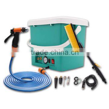 plastic high pressure car washer 12V with tyre gas charging function