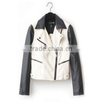 Wholesale Fashion PU Leather Jackets Ladies Leather Jacket Women Hot Selling Jacket in 2014