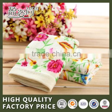 China wholesale beautiful small size face towels fiber children cartoon hand towels with flowers