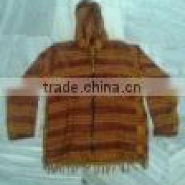 brown stripes woolen jackets