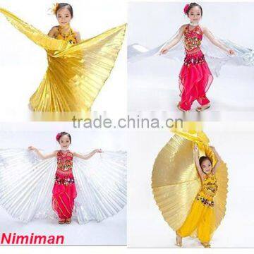 2016 Girls Handmade Belly Dance Costume Children's Angel Isis Wings for Kids