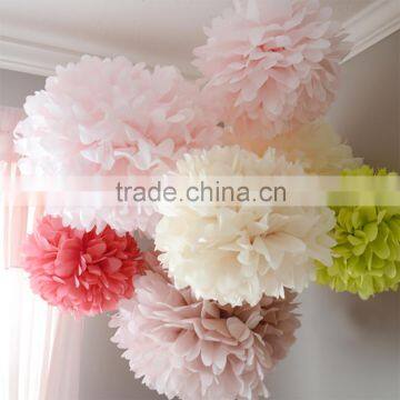 Marriage Room Decorated Paper Garlands Paper Flower Ball Paper pom poms