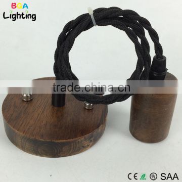 Wooden lamp cover for outdoor ceiling lights with wooden ceiling rose