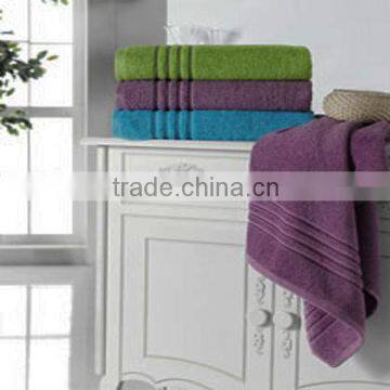 cotton solid color dyed dobby border set towels