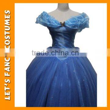 PGWC2620 2016 Newest Sandy Princess Cinderella Women Blue Dress Cosplay Costume Adult photo-4