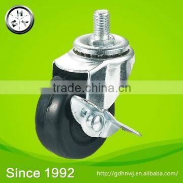 With 8 automatic production lines Stem swivel industrial rubber duty castor with brake(IC19A)