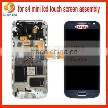 original new For Samsung Galaxy S4 mini i9190 +Frame Blue Touch Screen Digitizer LCD Display