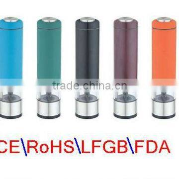 Colored electric pepper&salt mill/grinder SL-H09A