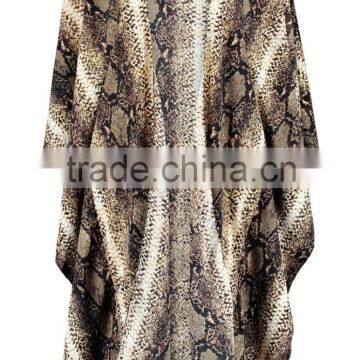 Snake printed kimono top for OEM service