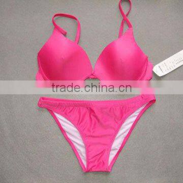 Fashional fushia Ladies Sexy unlined swimwear