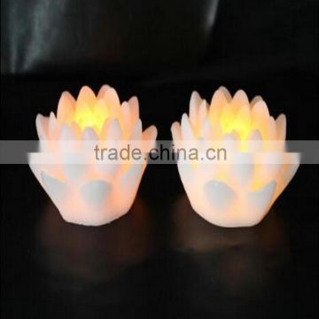 White pond lily Led wax candle light/candle light