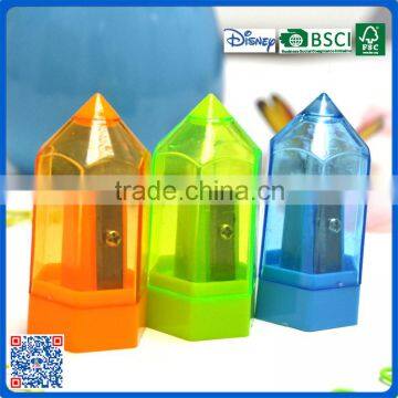 Stationery supplier factory shaped plastic pencil sharpener back to scool