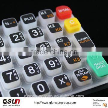 RoHS Complied High Quality Epoxy Coated Numeric Rubber Keypad