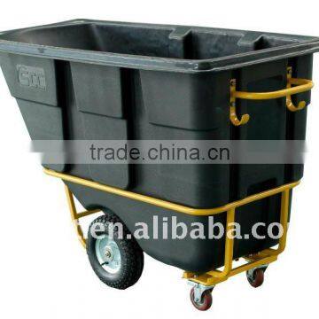 Black 400Liter Recycling Plastic tilt truck, Plastic bins, Tilt truck