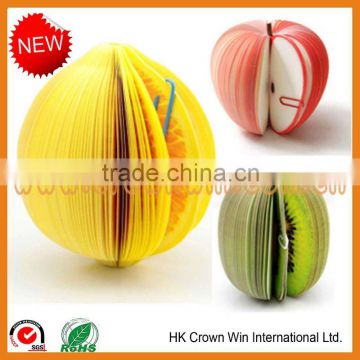 2013 popular fruit shaped notepad for promotion