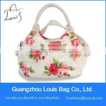 floral printed canvas handbag