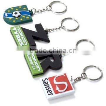 custom 3D rubber keychain/key tag /keyring