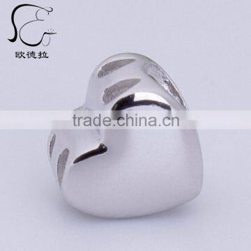 Stamped Genuine Heart Shape 925 Sterling Silver Charms photo-2