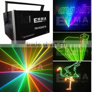 NEW Professional 5.5w laser rgb ilda Mixed white Color Animation laer show 3D effect laser lighting DMX