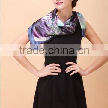 Customize 100%silk Scarves With Beautiful Abstract Printing photo-6