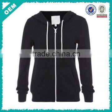 New wholesale plain black hoodie sweatshirt