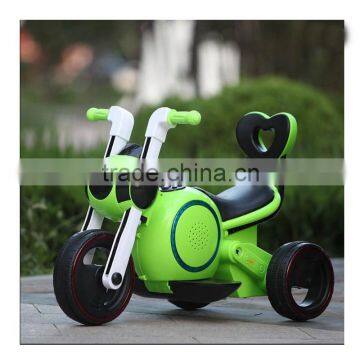 Three wheel electric power mini baby motorcycle with backrest