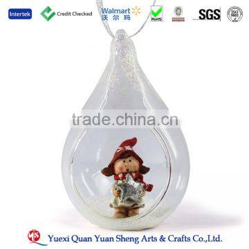 glass globe Hanging christmas ornaments decorating ball customized hanging christmas