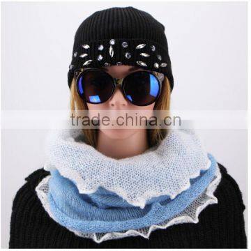 Unique latest design real raccoon fur poms braid lady earflap hat china wholesale knitting hats