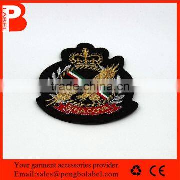 hot sell hawk embroidery labels iron on embroidery patch labels for clothing