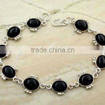 AMAZING ! sterling silver BLACK ONYX bracelets,sterling silver jewelry wholesale