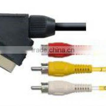 scart to 3RCA cable