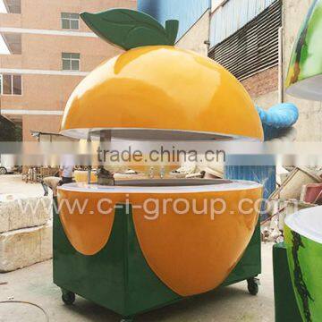 Orange shape retail kiosk/ fibreglass kiosk/ retail kiosk