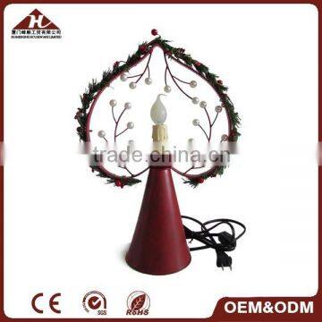 resin christmas decoration candle heart shaped led table lamp