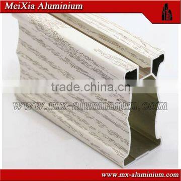 white wood grain aluminium door frame