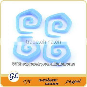 TP02287 acrylic turquoise blue ear spiral jewelry