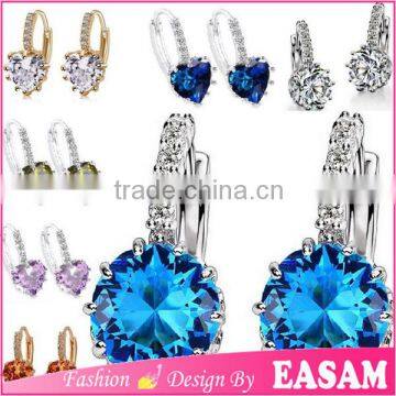 Fashion Blue Danube Earring AAA Zircon Ear Clip Earring
