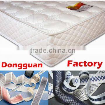 Dongguan mattress webbing factory high quality mattress webbing tape knitted mattress tape