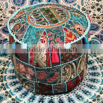 Turquoise Bohemian Footstool Bean Bag Vintage Poof Home Decor Wholesale