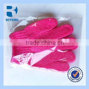 colourful exfoliating shower bath glove