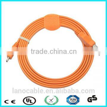 1m Black Flat 24awg Micro Usb Cable