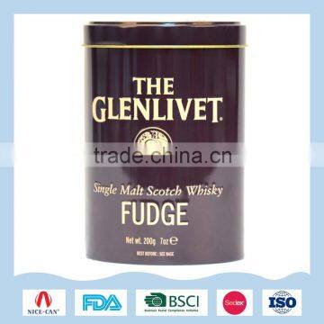 Metal oval tin box for coffee packaging