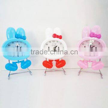 Rabbit cartoon alarm clock for kids