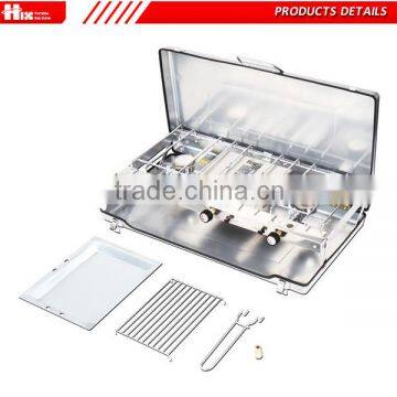 foldable outdoor 3 burner portable gas stove cooktop