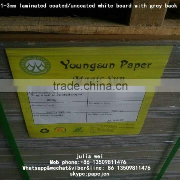 White coated duplex paper board rolling