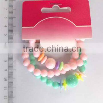 Lovely Three Colors Beaded Bracelet Set for Children photo-2
