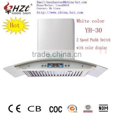 White color hammered copper kitchen range hood