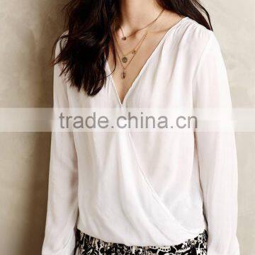 2015 summer long sleeve pullover modern style casual shirt for woman- SYK15086