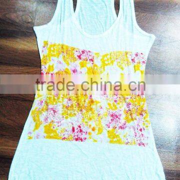 "100% ORGANIC COTTON SEQUENCE WITH PRINTED TANK TOP "