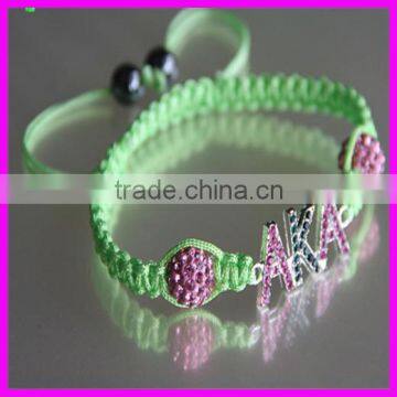 KJL-A017 rhinestone AKA ,crystal shambala beads,macrame jewelry bracelet