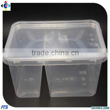 1000ml 2 Grids Plastic Boxes Factory Supply